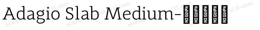 Adagio Slab Medium字体转换